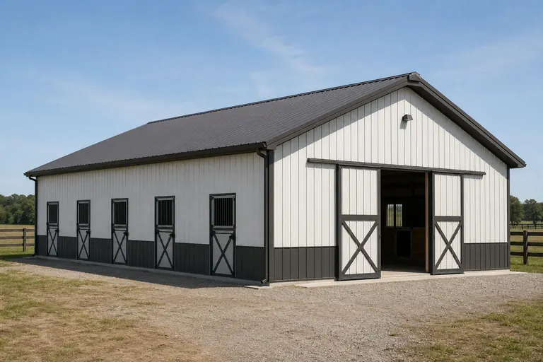 Example configuration of a horse barn