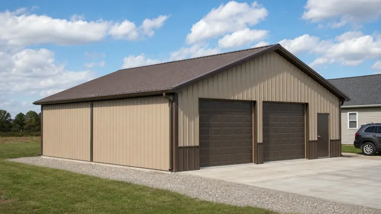 24′ × 30′ metal garage — example configuration