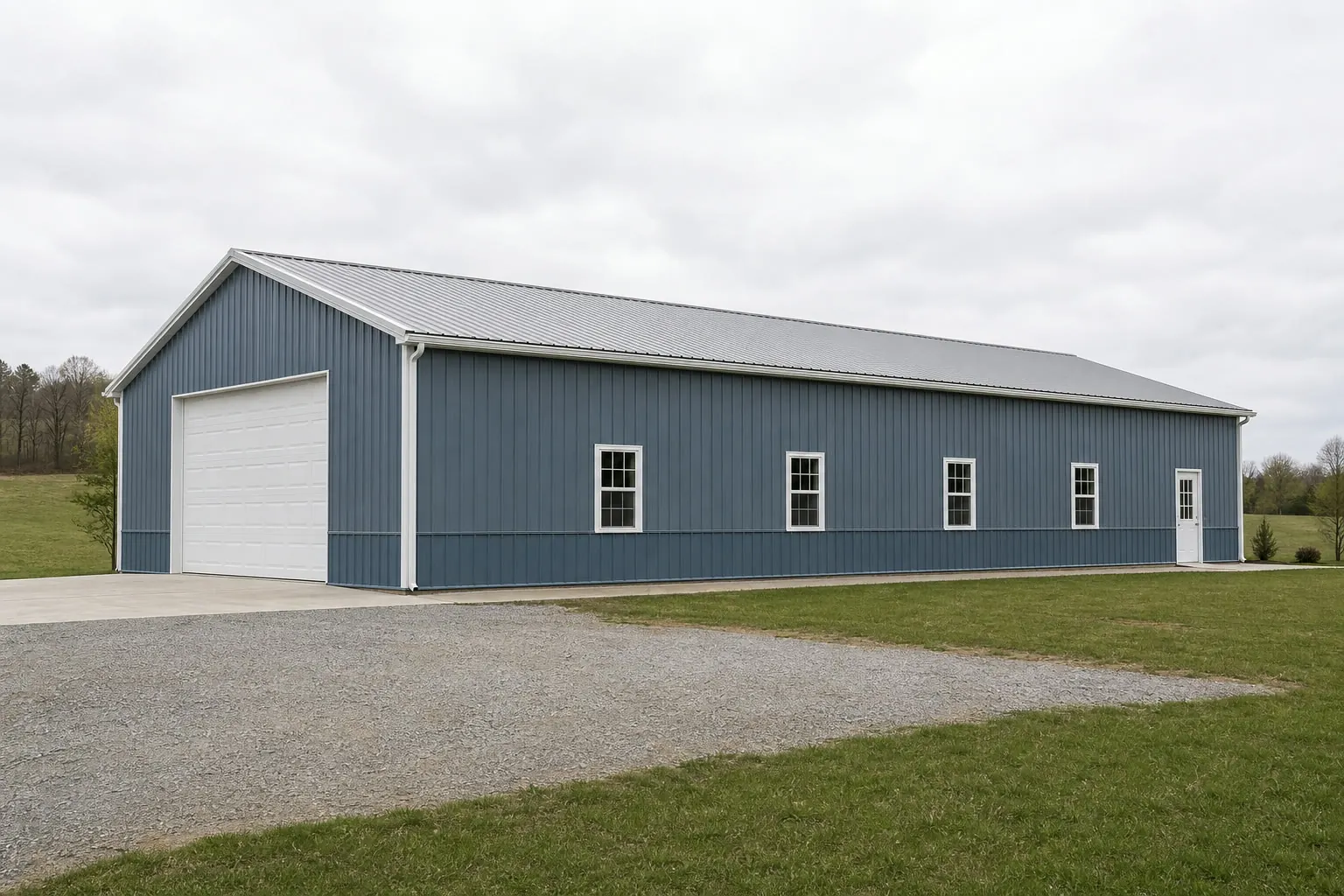 Example configuration of a steel shouse building